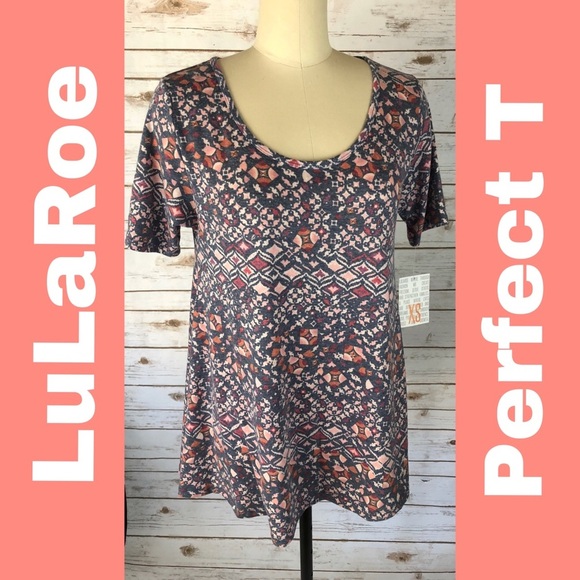 LuLaRoe Tops - LuLaRoe Grey Geometric Perfect T Top